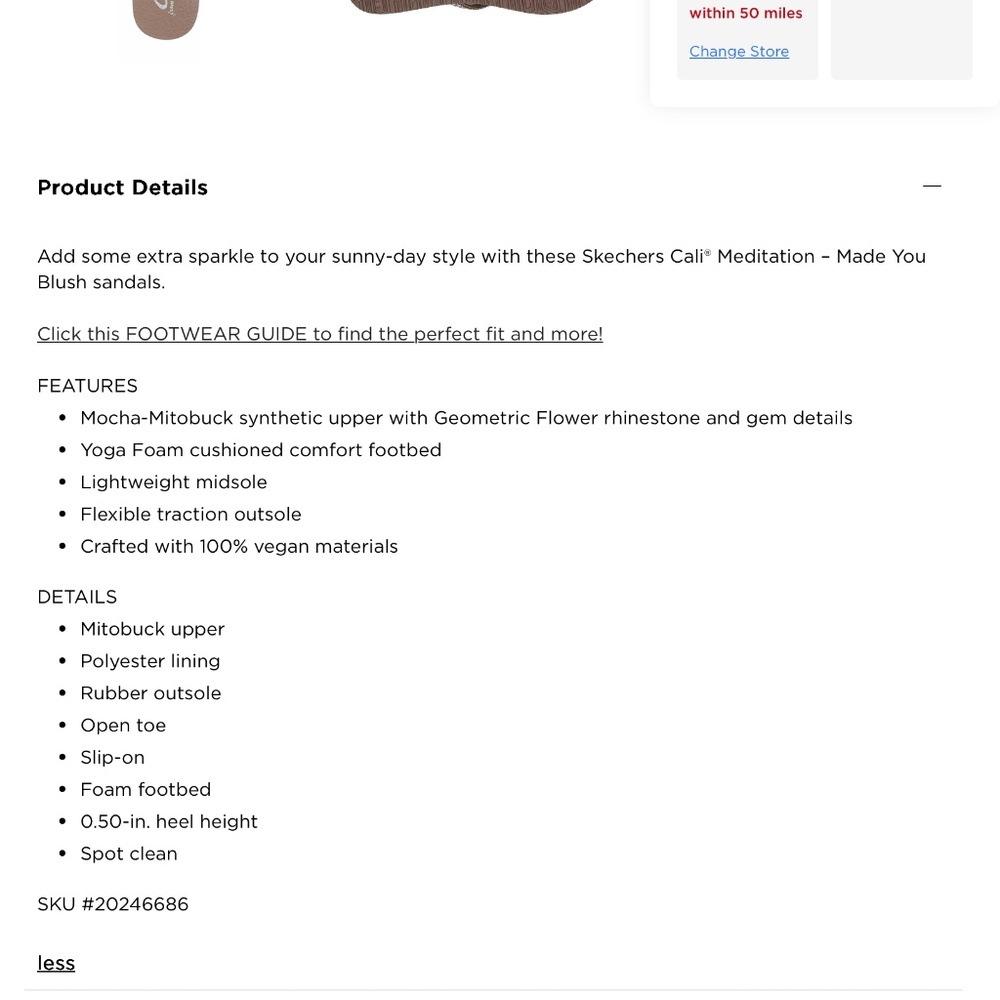 NWT Skechers Cali Meditation Made You Blush flip flop - Picture 13 of 14